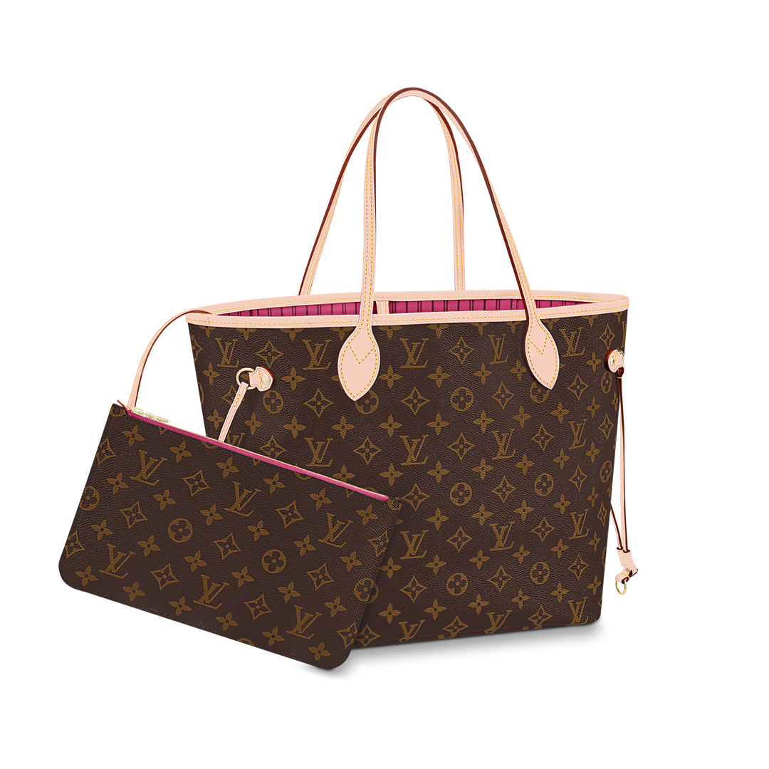 Louis Vuitton NEVERFULL MM Monogram Handbag M41178 Pivoine Pink